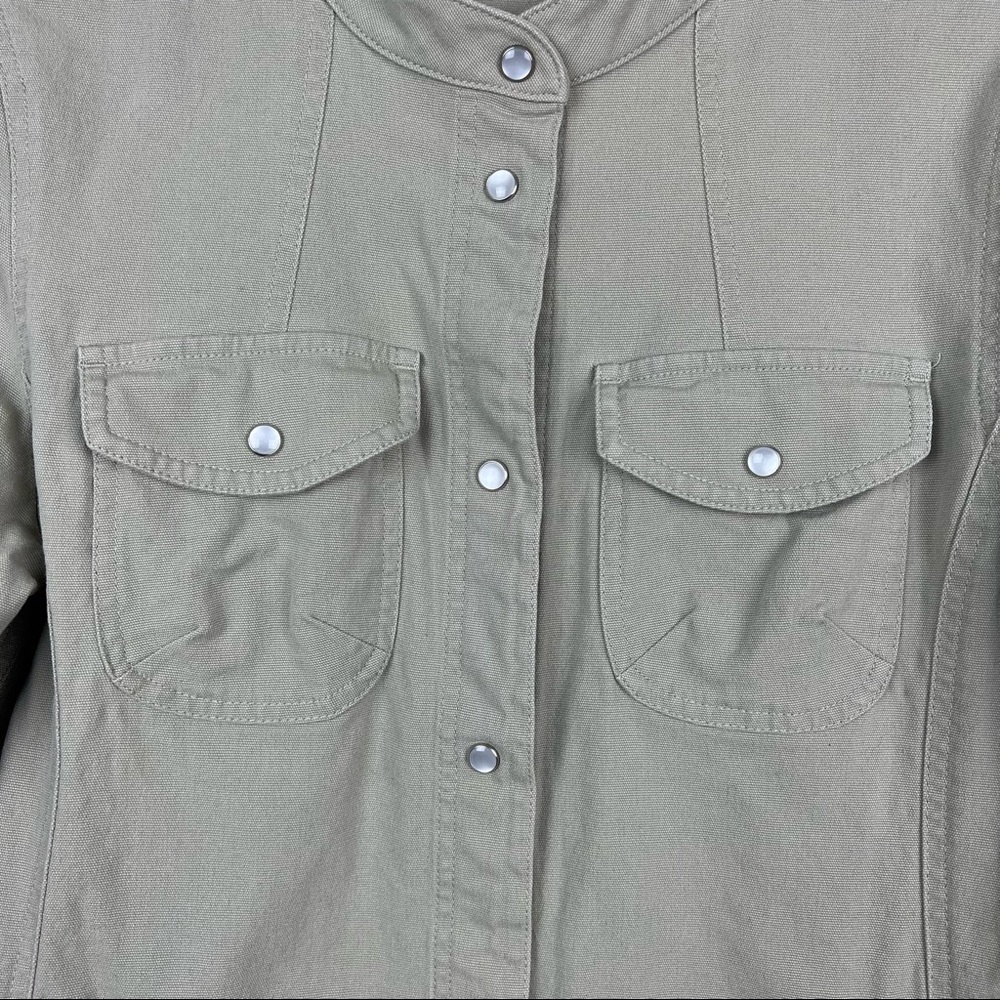 J. Jill Womens Jacket Lightweight Utility Jacket Size Small Tan - Picture 4 of 16